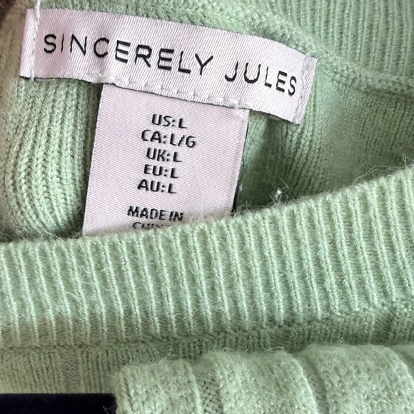 69 sincerely Jules 2 peices  set  loungewear large green pants top - Picture 3 of 3